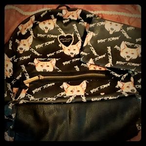 Betsey Johnson Backpack with small wallet